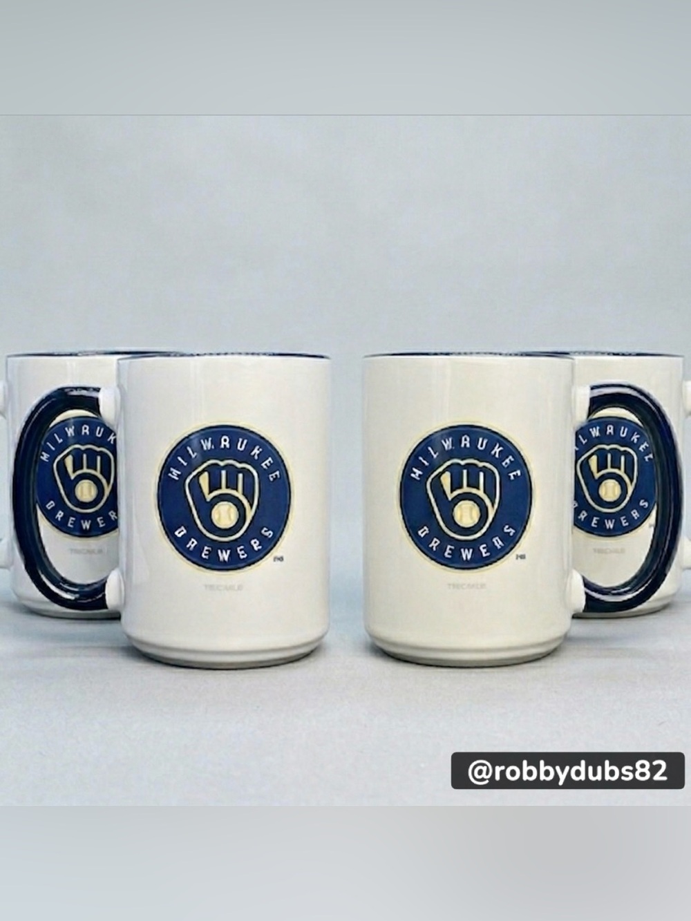 🆕 (Set of 4) Milwaukee Brewers Coffee Mugs
